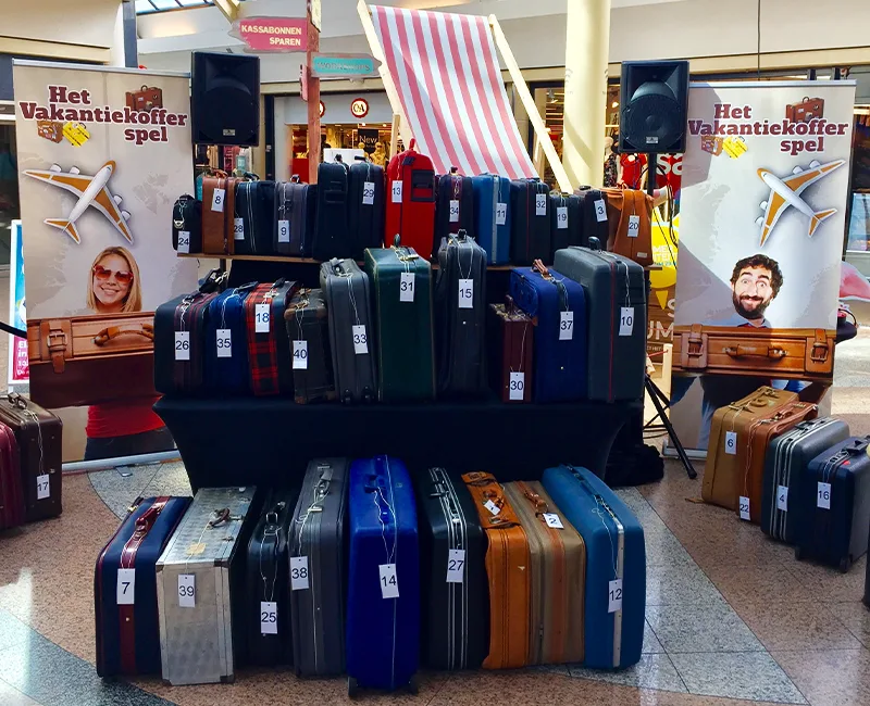 vakantiekoffer win actie voor winkelcentra